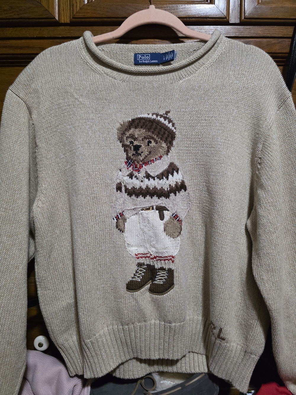 Polo by Ralph Lauren Beige Bear Knit Sweater - Women's